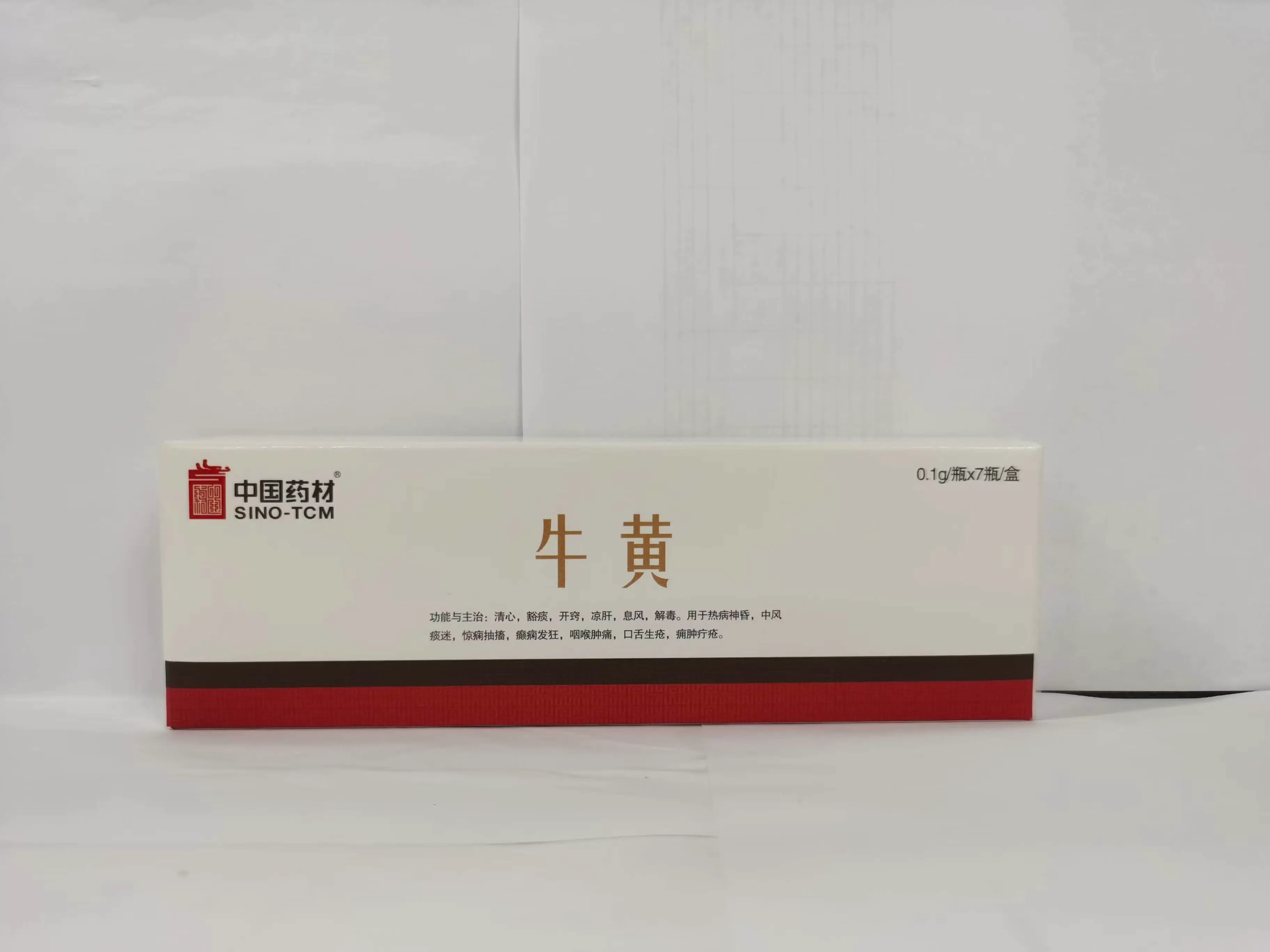 中国药材 天然牛黄 中药饮片 0.1g/瓶×7 瓶 / 盒