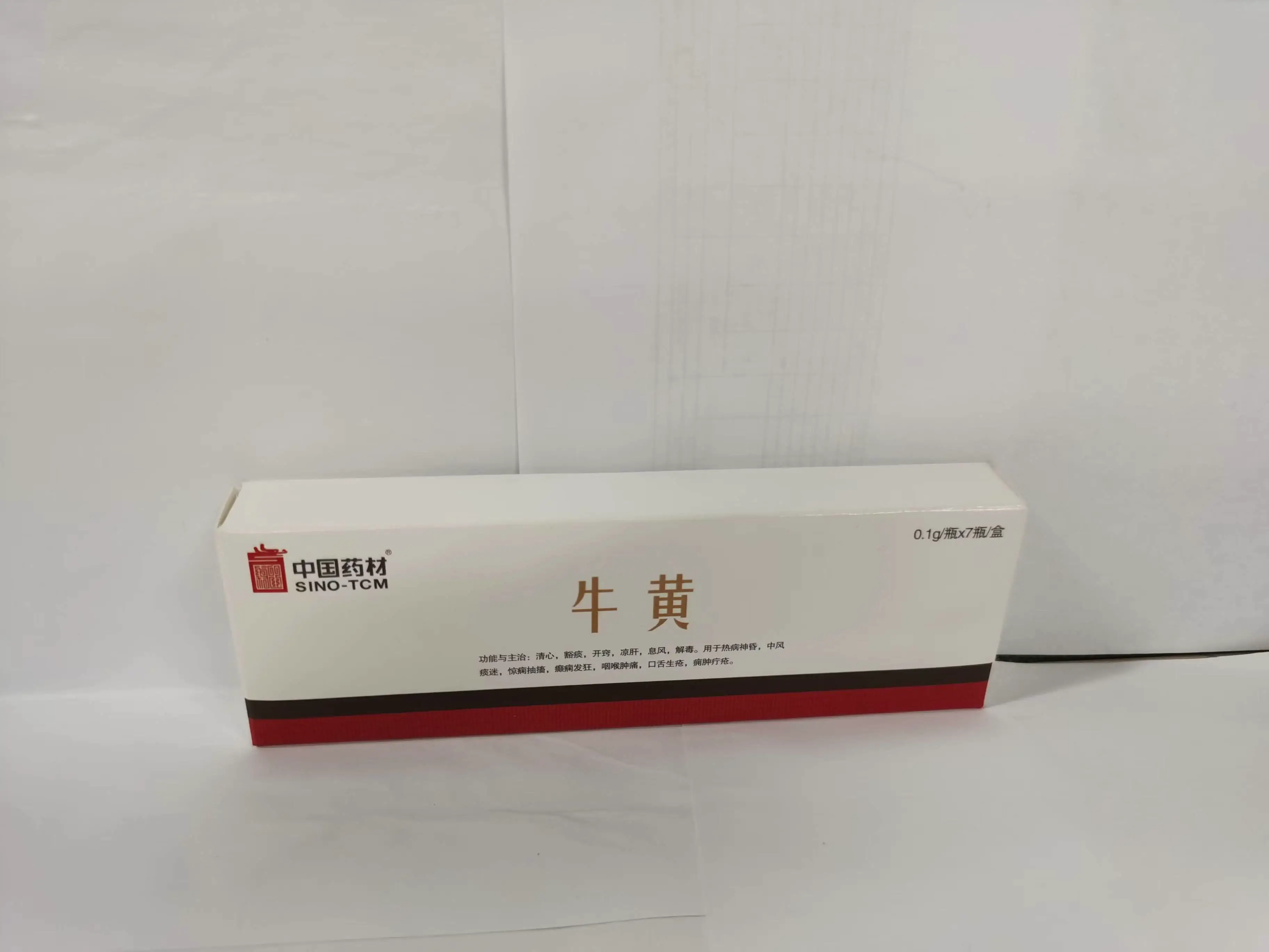 中国药材 天然牛黄 中药饮片 0.1g/瓶×7 瓶 / 盒